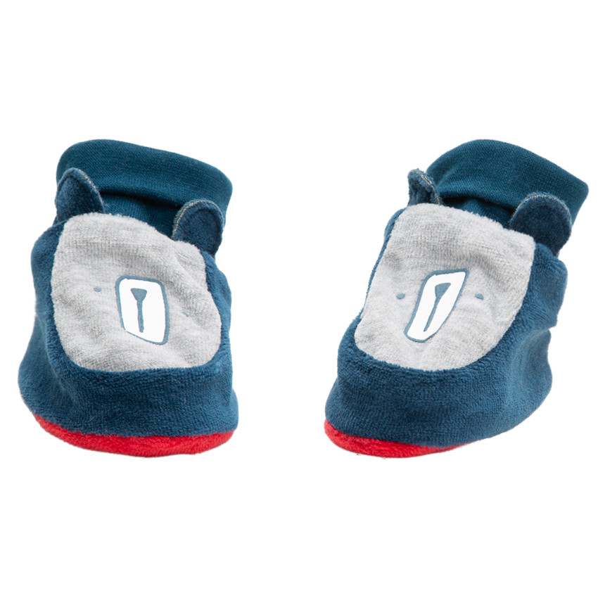 Βελουτέ παντόφλες με ανάγλυφα αυτιά 