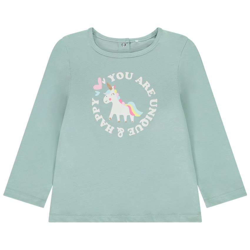 Μακρυμάνικο T-shirt με τύπωμα για bebe κορίτσι 