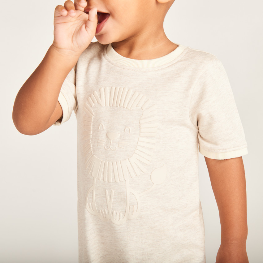 Σαλοπέτα κοντή με σχέδιο λιονταριού για αγοράκι. 