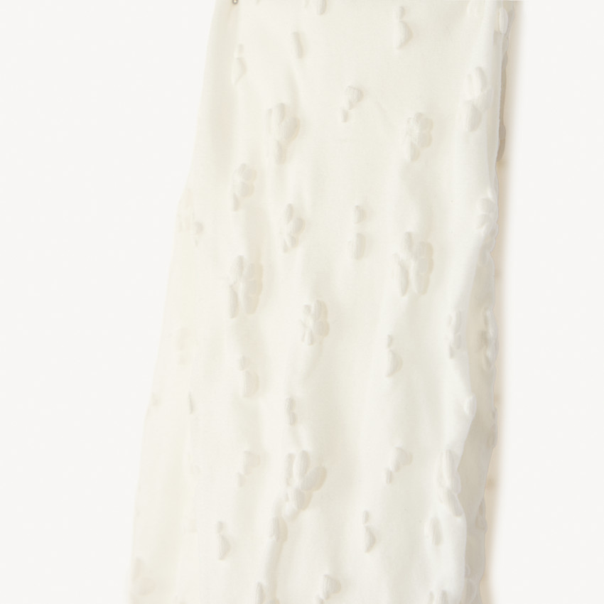 Καλσόν λεπτό με ανάγλυφα floral μοτίβα για κορίτσι 