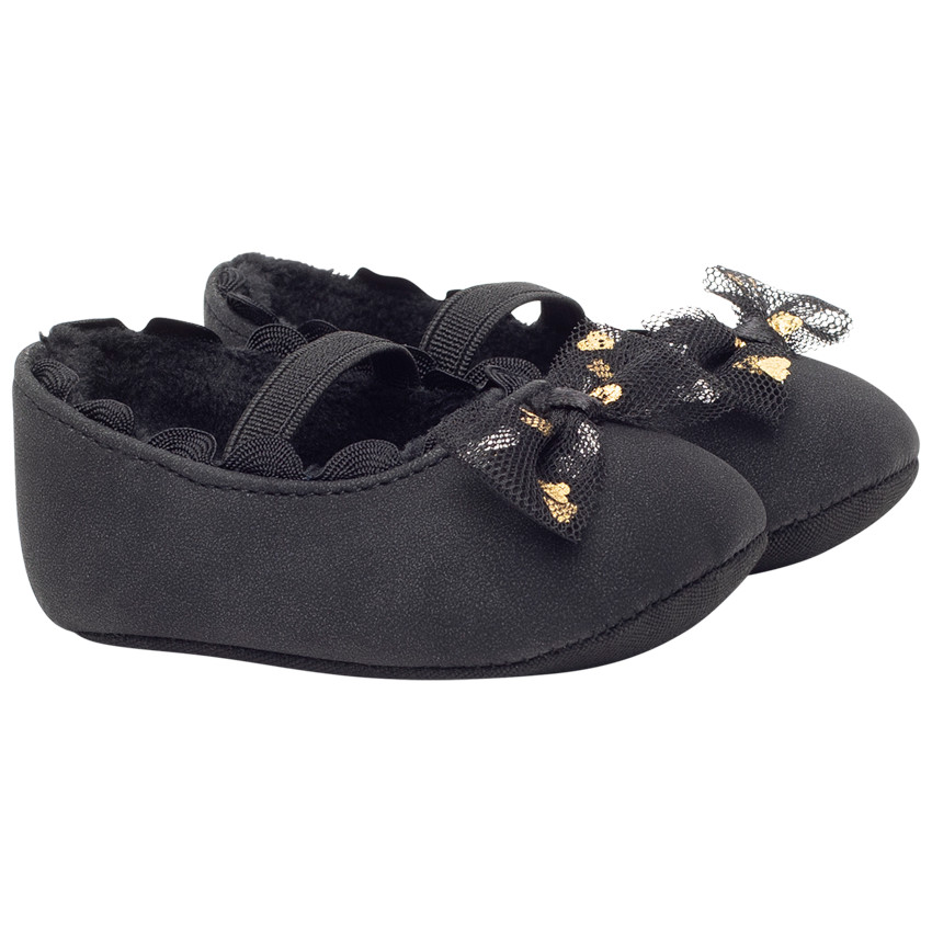 Βαμβακερό φόρεμα με φιόγκο από τούλι με σχέδιο καρδιές για κορίτσι 