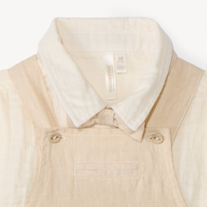 Σετ 2 κομματιών πουκάμισο + σαλόπα για μωρό αγόρι 