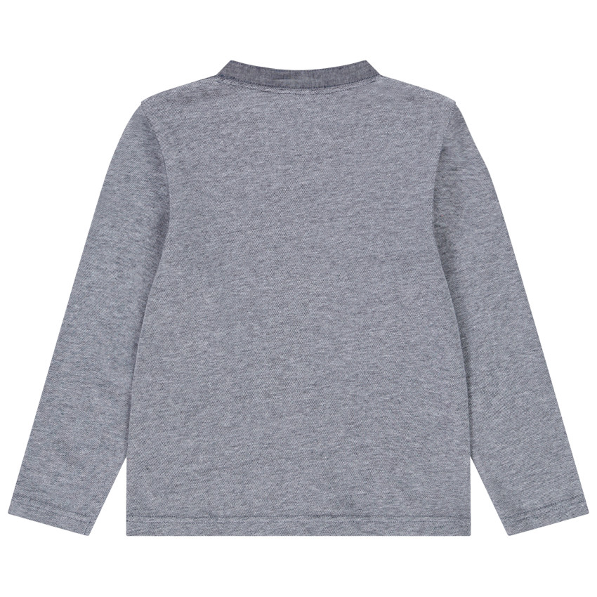 T-shirt μακρυμάνικο για αγόρι με γιακά με κουμπιά 