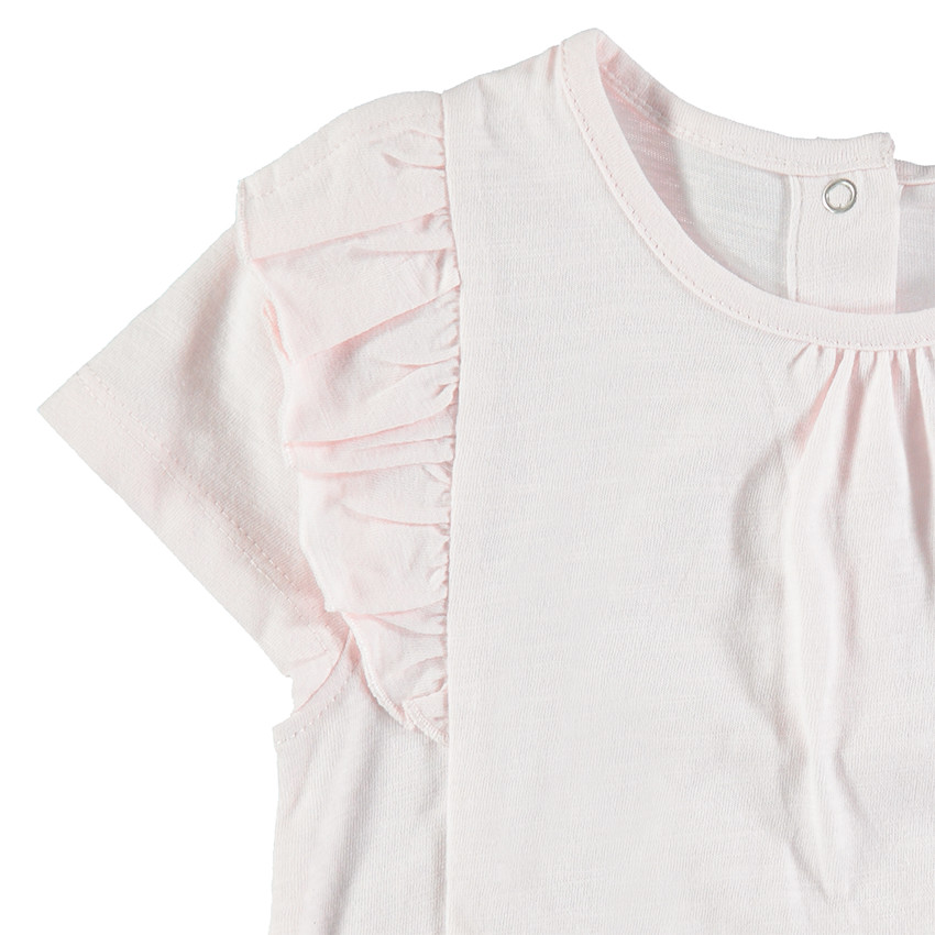 Κοντομάνικες μπλούζες με βολάν 