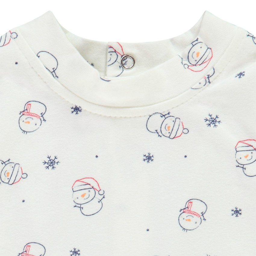 Σέτ 2 τμχ. με σχέδιο χιονάνθρωποι για μωρό αγόρι 