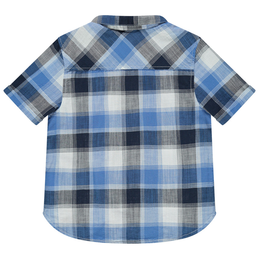 Πουκάμισο κοντομάνικο καρώ με τσέπη 