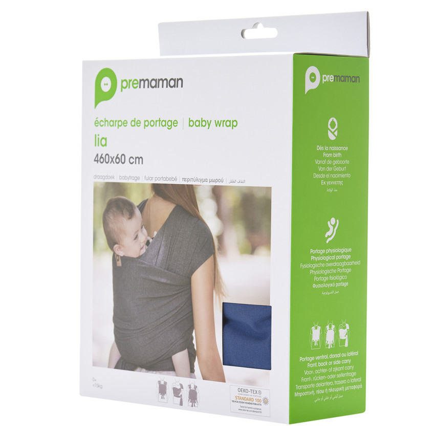 "Μαντήλι μεταφοράς Lia 460 x 60 cm - Μπλε" 