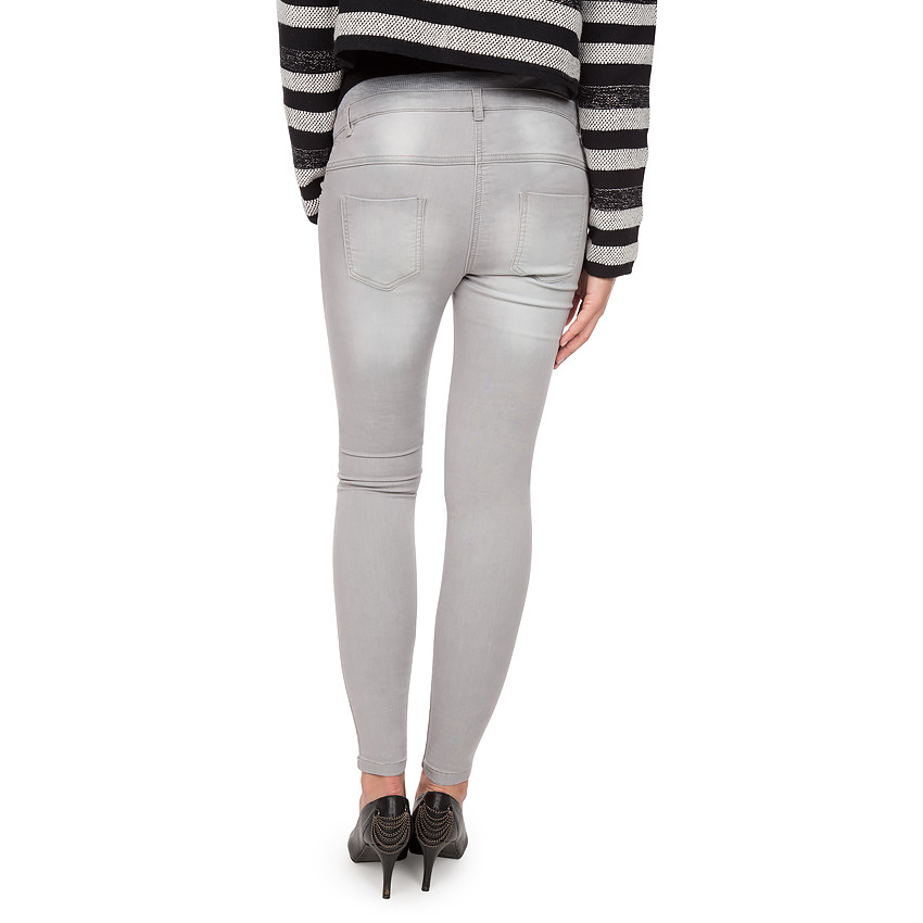 Φανελένιο τζιν με φθαρμένη όψη και φαρδιά φάσα 