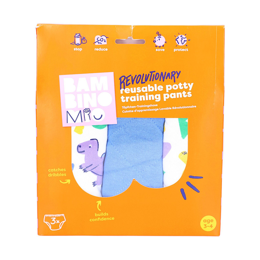 Lot de 3 culottes d'apprentissage lavables 3-4 ans Brave Dinos 