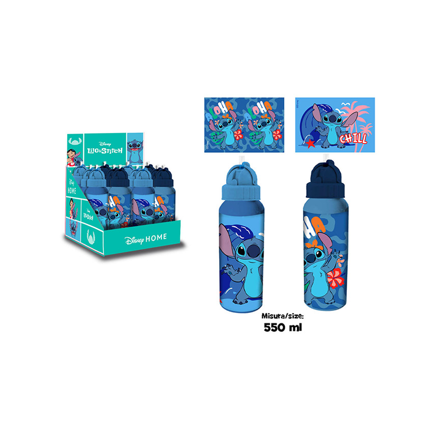 Παγούρι-Θερμός Με Καλαμάκι Stitch 550ml - 1τμχ 