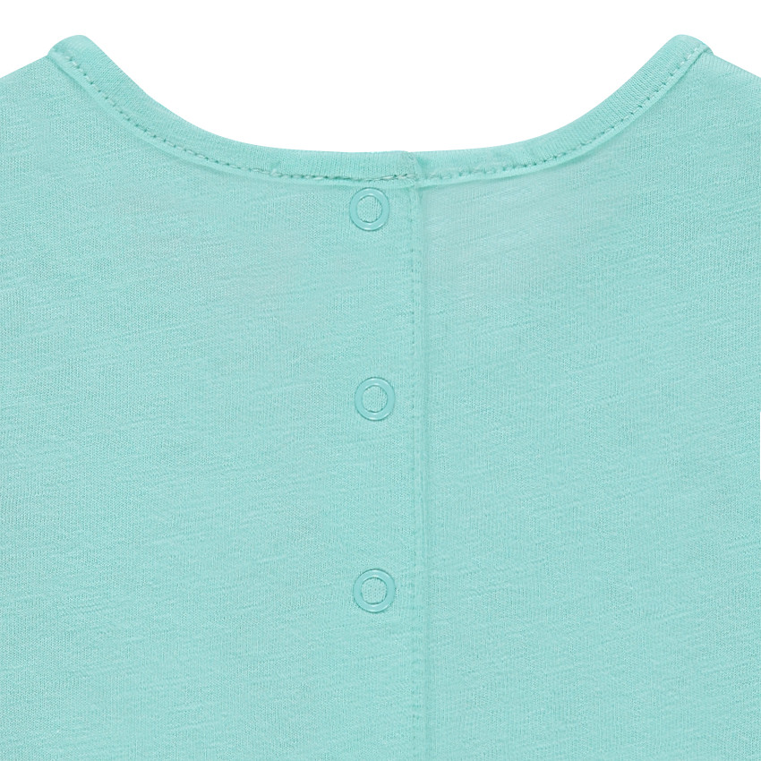 Κοντομάνικη μπλούζα από ζέρσεϊ με βολάν 