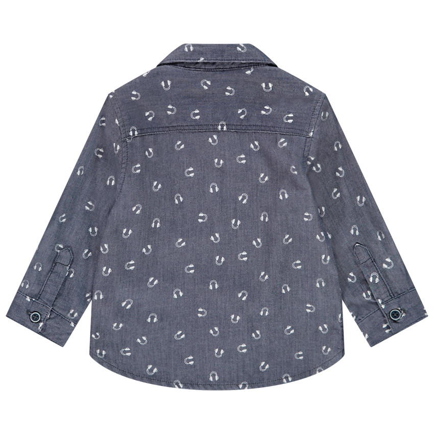 Πουκάμισο μακρυμάνικο για bebe αγόρι με σχέδιο 