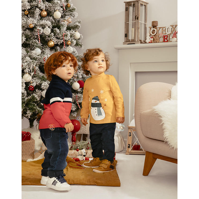 Sous-pull en coton bio print bonhomme de neige  Additional Sous-pull en coton bio print bonhomme de neige