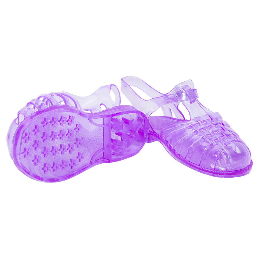 Πεδιλάκια παραλίας διάφανα σε βιολετί χρώμα 