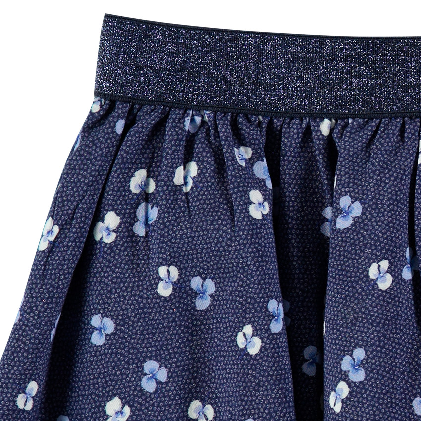 Φούστα με λουλούδια με σχέδιο και μέση με λάστιχο φαντεζί  Additional Φούστα με λουλούδια με σχέδιο και μέση με λάστιχο φαντεζί