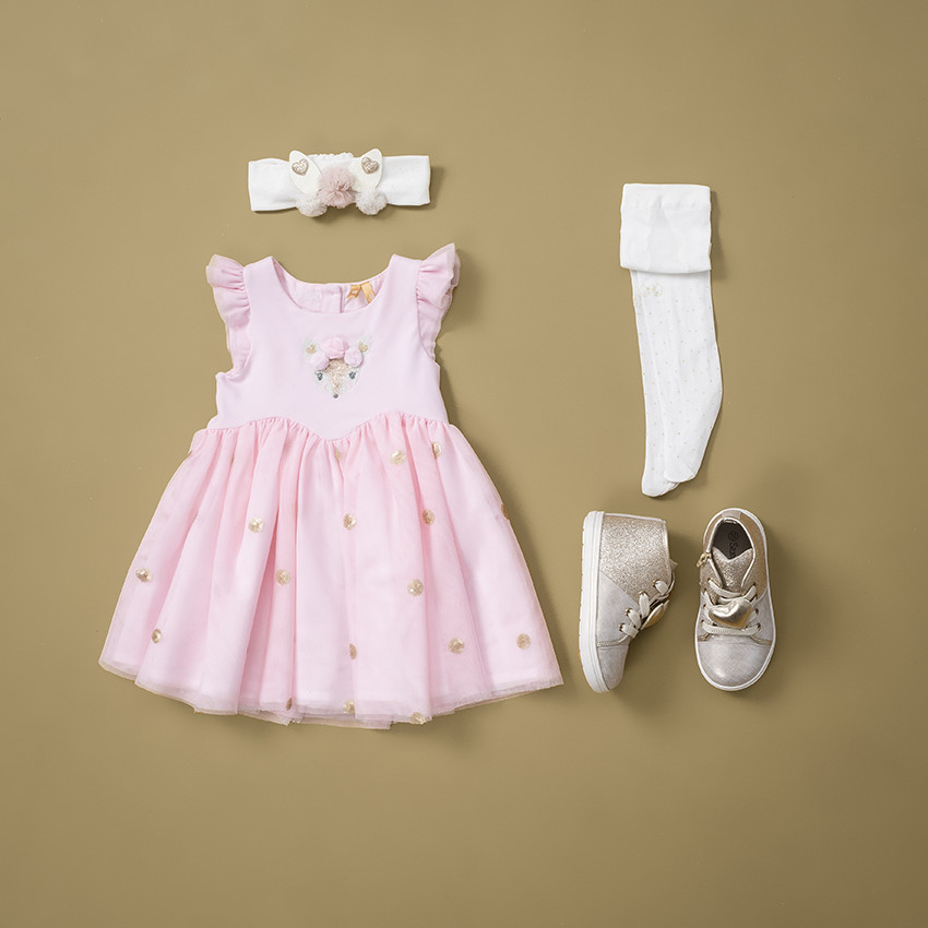 Βρεφικά κοριτσίστικα παπουτσάκια με χρυσαφί παγιέτες 