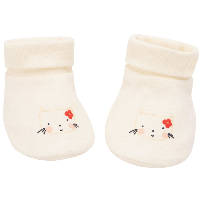 Chaussons en jersey print chat pour b b fille