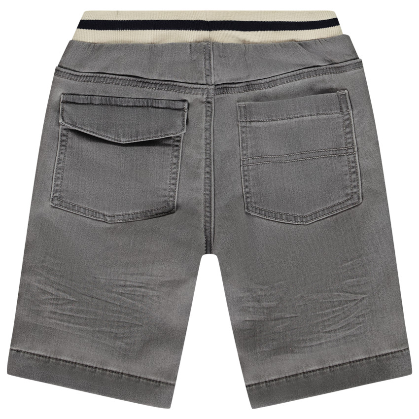 Βερμούδα με εφέ jean και φανταστική ελαστική μέση για αγόρι 