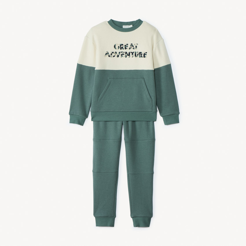 Ensemble sweat à broderie fantaisie et jogging pour garçon  