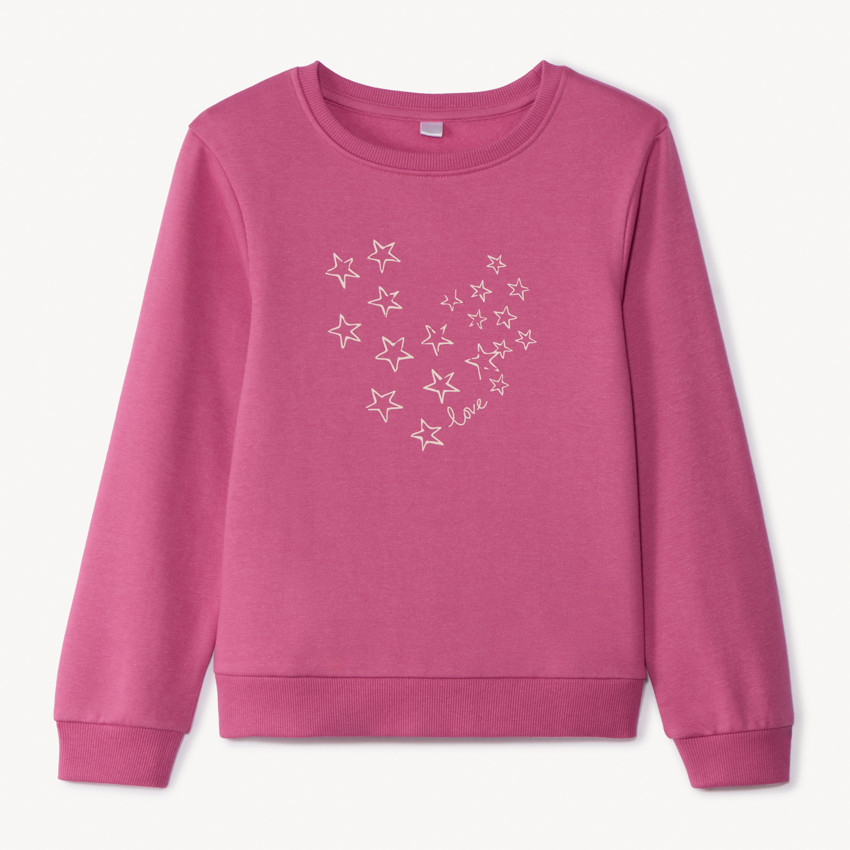 Φούτερ molleton με φαντεζί σχέδιο για κορίτσι 