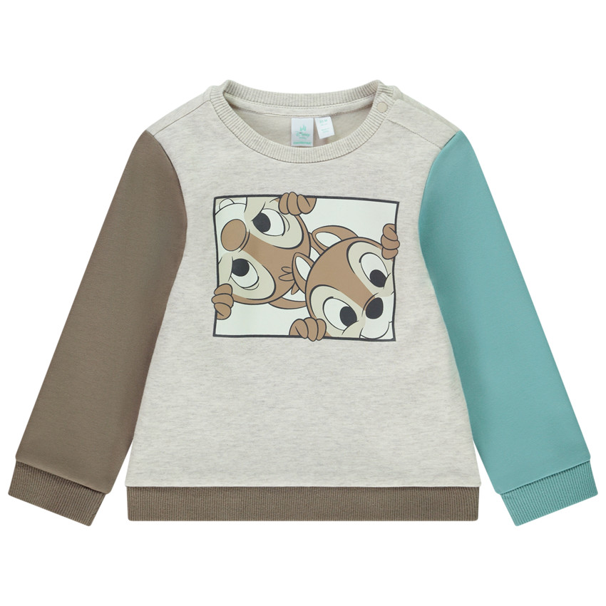 Φούτερ από molleton με εφέ colorblock Tic & Tac Disney για μωρό αγόρι 