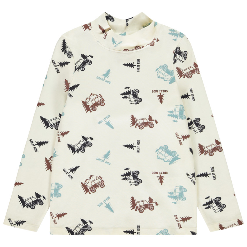 Μπλουζάκι με φαντεζί σχέδιο και ζιβάγκο για αγόρι 