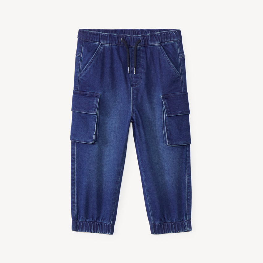 Jean jogger για αγόρι μωρού με τσέπες cargo 