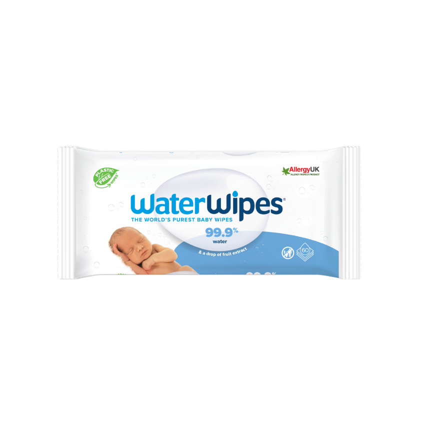Mωρομάντηλα Waterwipes 100% plastic-free άοσμα 60 τμχ 