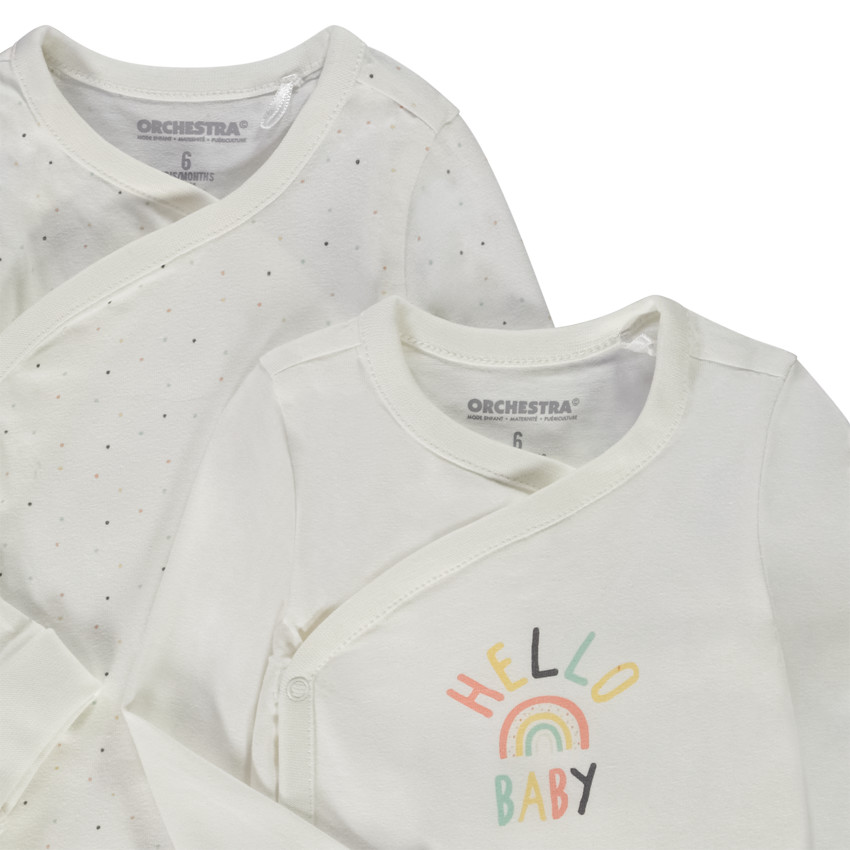 Σετ από 2 φανταστικά μακρυμάνικα μπόντι για μωρό 