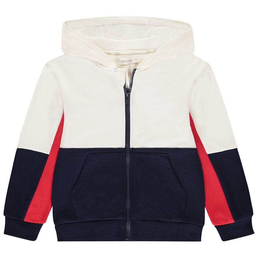 Ζακέτα από φούτερ με εφέ color block για αγόρι 