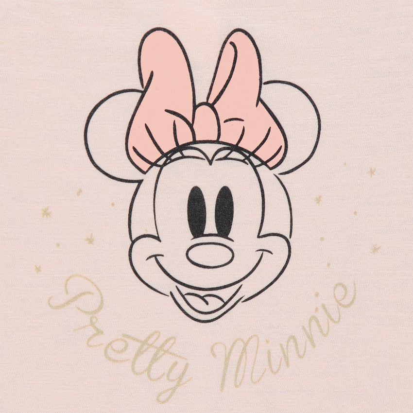 Ensemble avec tunique manches courtes print Minnie Disney et legging imprimé all-over 