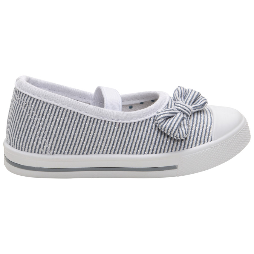 Αθλητικά παπούτσια ψηλά με κορδόνια από ύφασμα και φιόγκο για bebe κορίτσι 