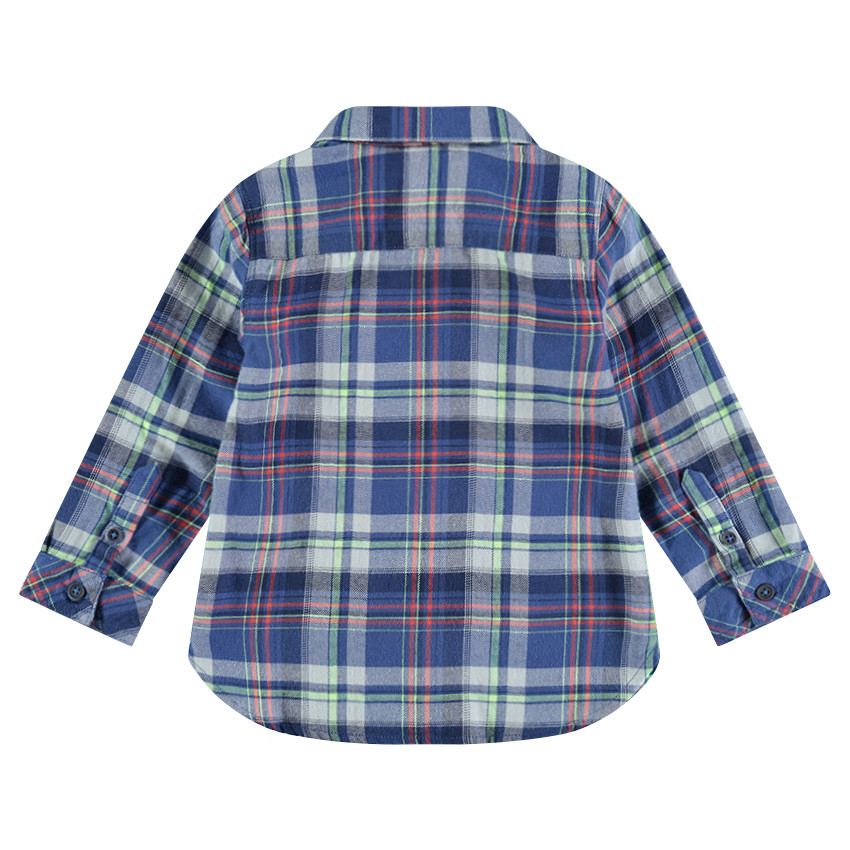 Μακρυμάνικο καρό πουκάμισο από φανέλα 