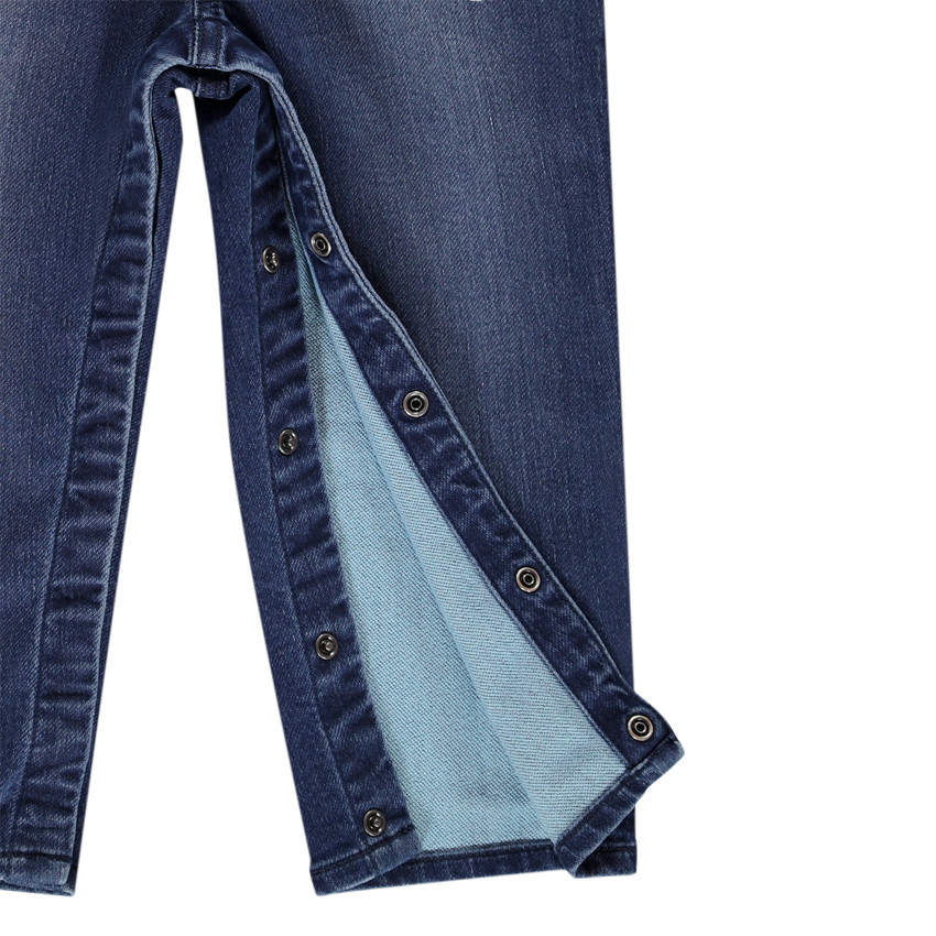 Salopette longue en jeans denim fantaisie pour bébé garçon 