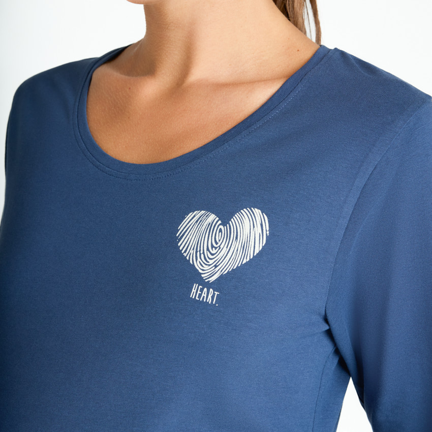 Μακρυμάνικη μπλούζα εγκυμοσύνης σε jersey με σχέδιο καρδιάς 