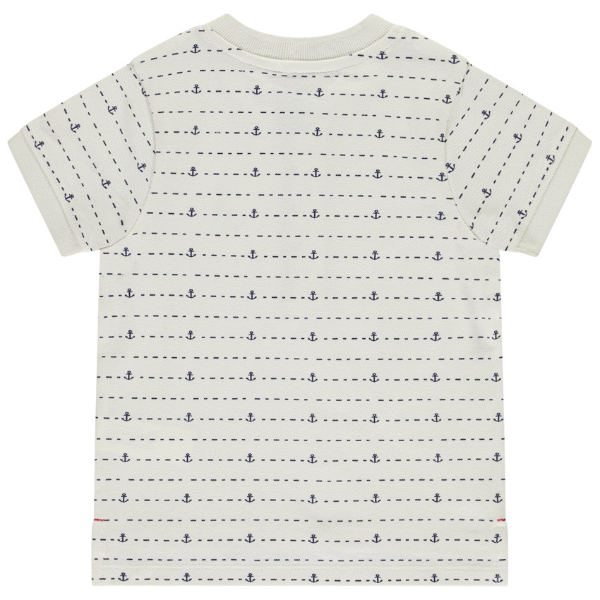 Κοντομάνικο πλεκτό πόλο με σχέδιο άγκυρες για μωρό αγόρι 