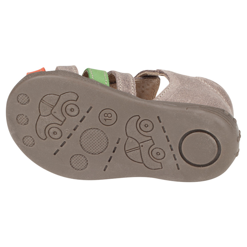 Nu-pieds avec boucle réglable et lanières contrastées 