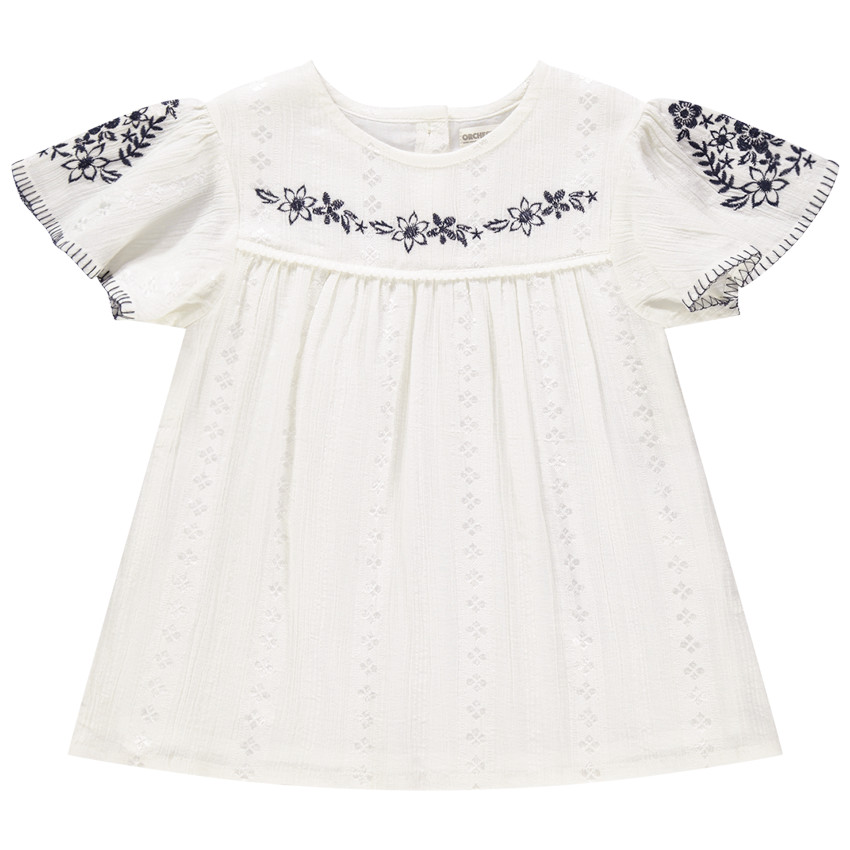 Τουνίκ με σχέδιο φαντεζί και floral κέντημα 