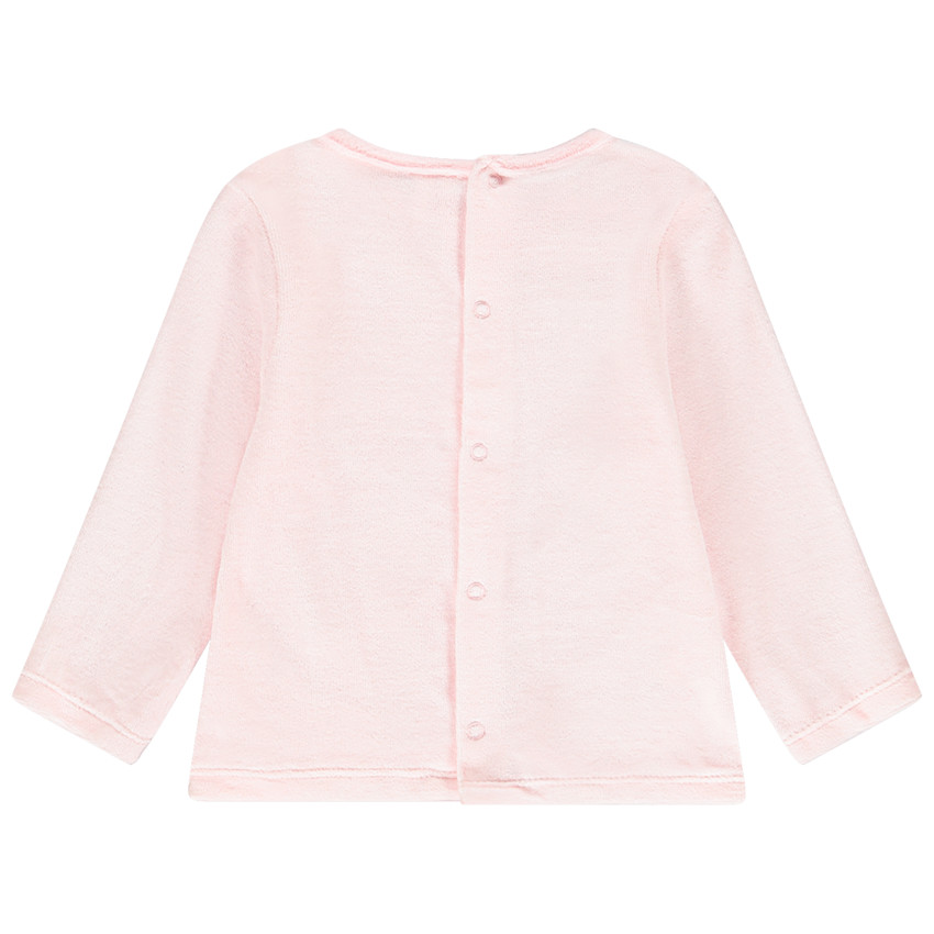 Πιτζάμα βελουτέ με μήνυμα για bebe κορίτσι 