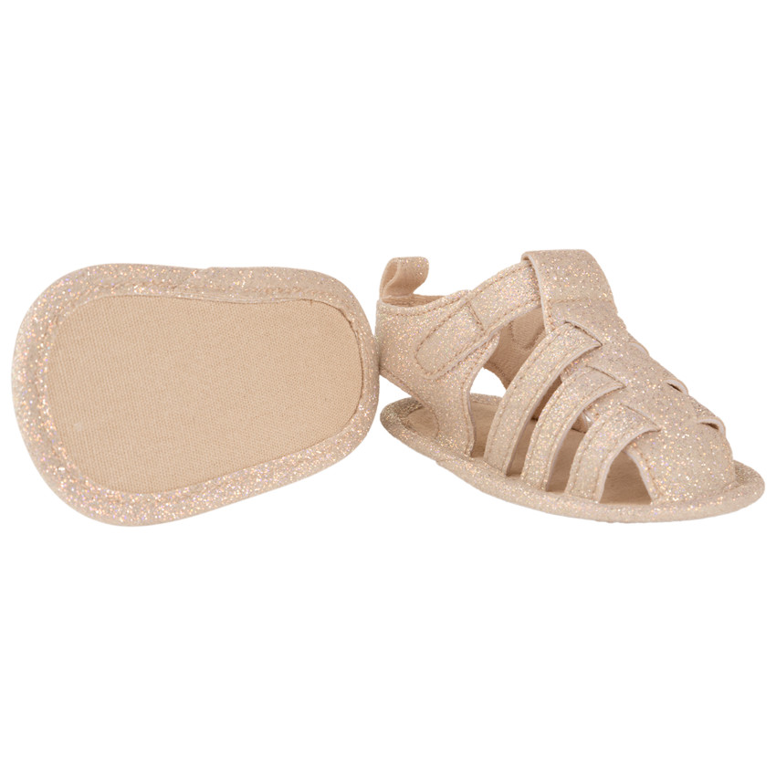 Σανδάλια κλειστά με glitter και σκρατς για μωρό κορίτσι 
