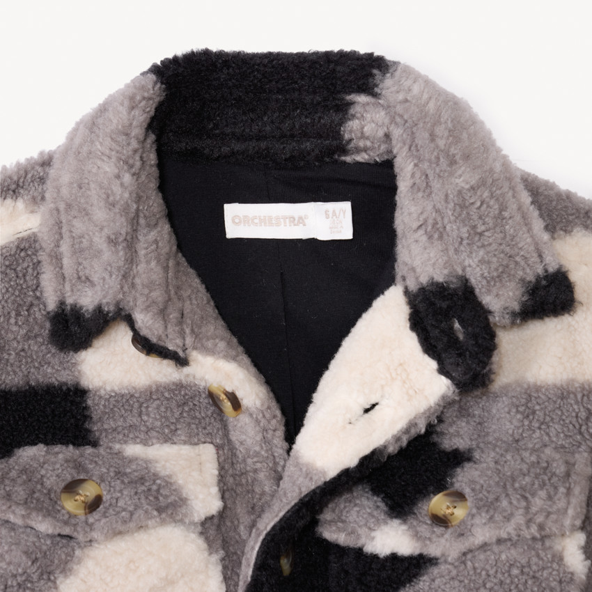 Πουκάμισο καρό με τσέπες από sherpa για αγόρι 