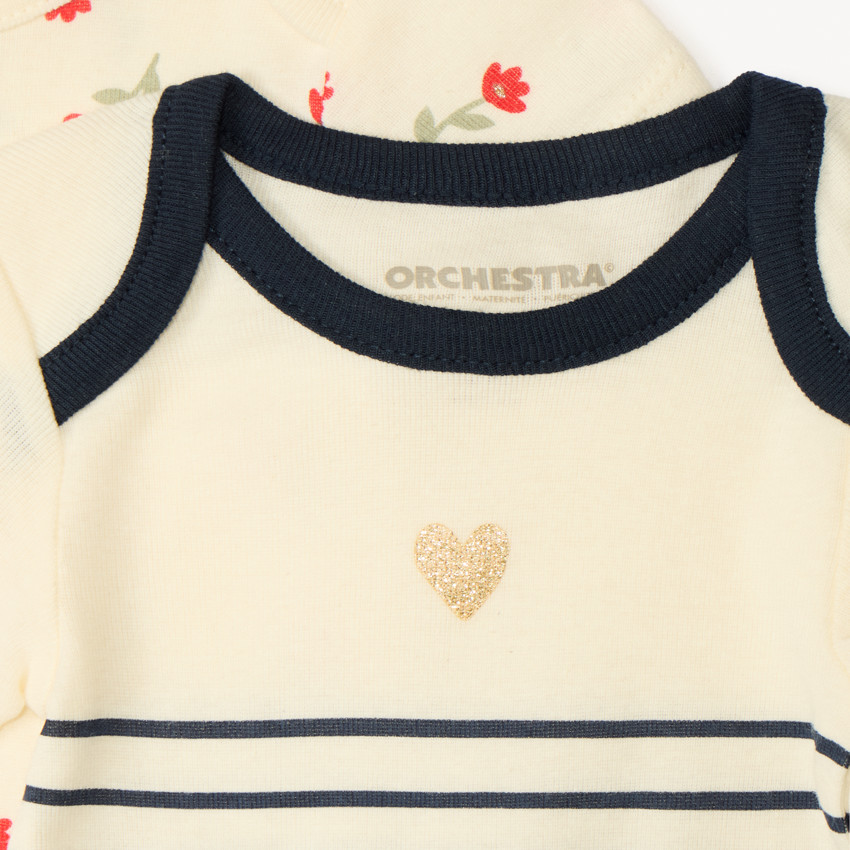 Σέτ από 7 κοντομάνικα bodies με φαντεζί σχέδιο για κορίτσι . 