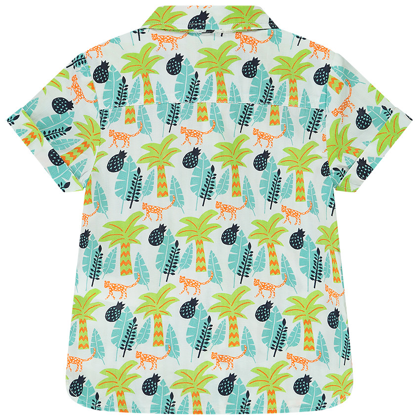 Chemise manches courtes imprimé jungle pour garçon 