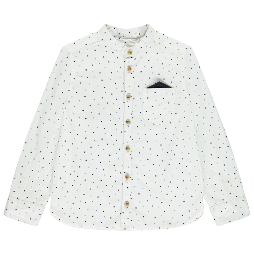 Πουκάμισο μακρυμάνικο με καρό σχέδιο και μαντήλι για αγόρι 