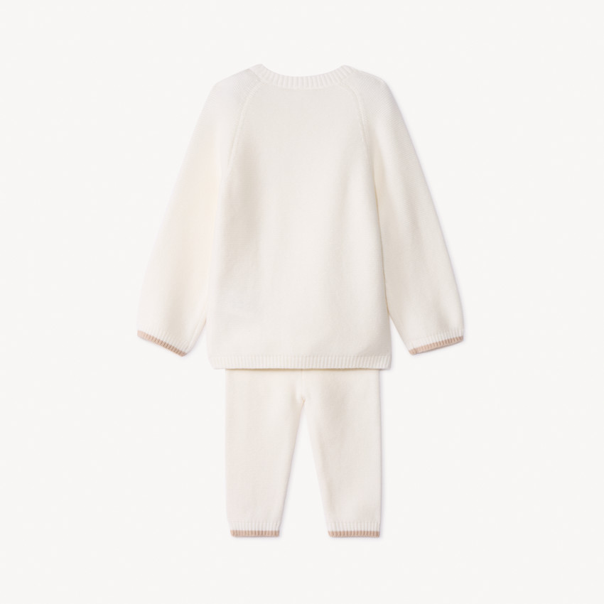 Σετ 2 τμχ. πλεκτό point mousse μονόχρωμο για μωρό 