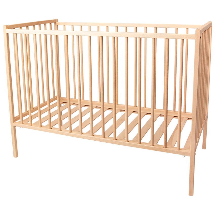 Κρεβάτι με κάγκελα Pocket 2.0 60 x 120 εκ. - Φυσικό βερνίκι 