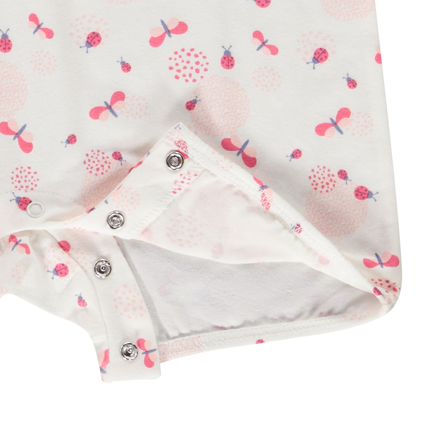 Σετ από 2 κοντές φόρμες με ραντάκια και κεντήματα για μωρό κορίτσι 