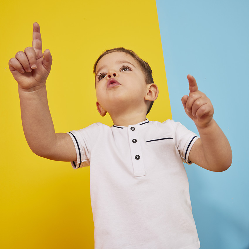 Πόλο κοντομάνικο με γιακά teddy για bebe αγόρι 