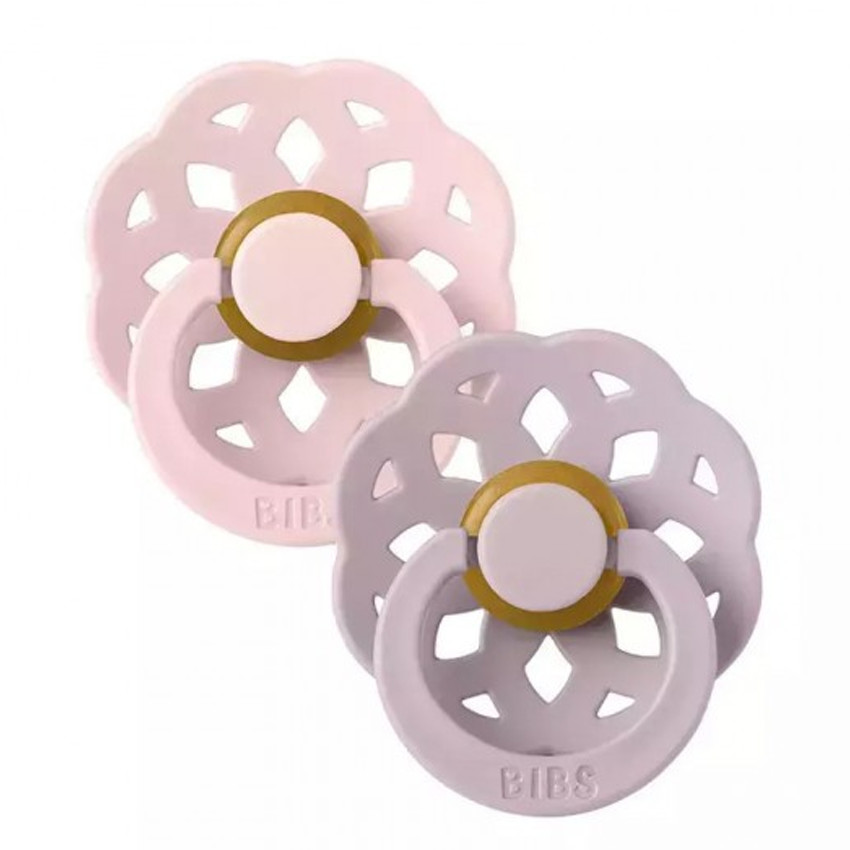 Bibs Πιπιλες Boheme Round Latex 2 Pack- Blossom/Dusky Lilac No2  Additional Bibs Πιπιλες Boheme Round Latex 2 Pack- Blossom/Dusky Lilac No2