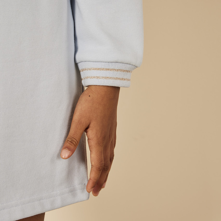 Φόρεμα sweat μακρυμάνικο puff print College για κορίτσι 